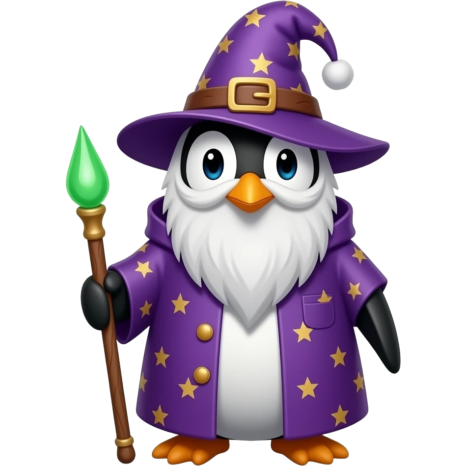 Penguin Wizard emoji