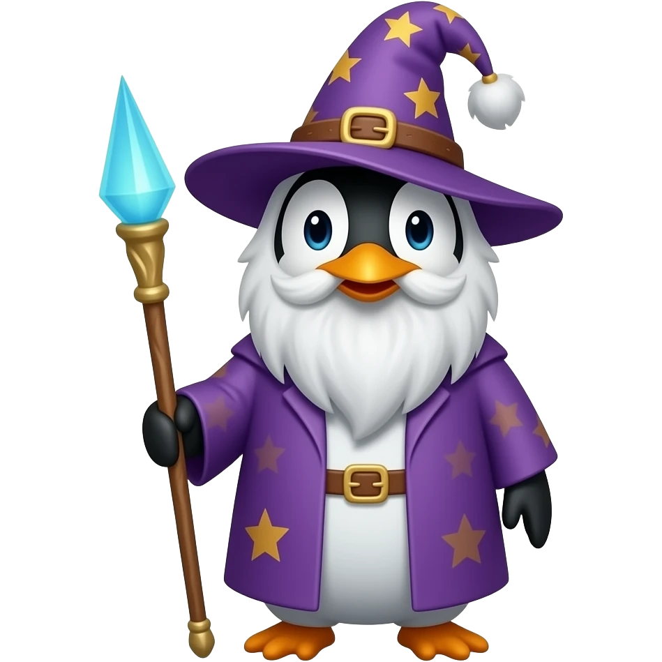 Penguin Wizard emoji