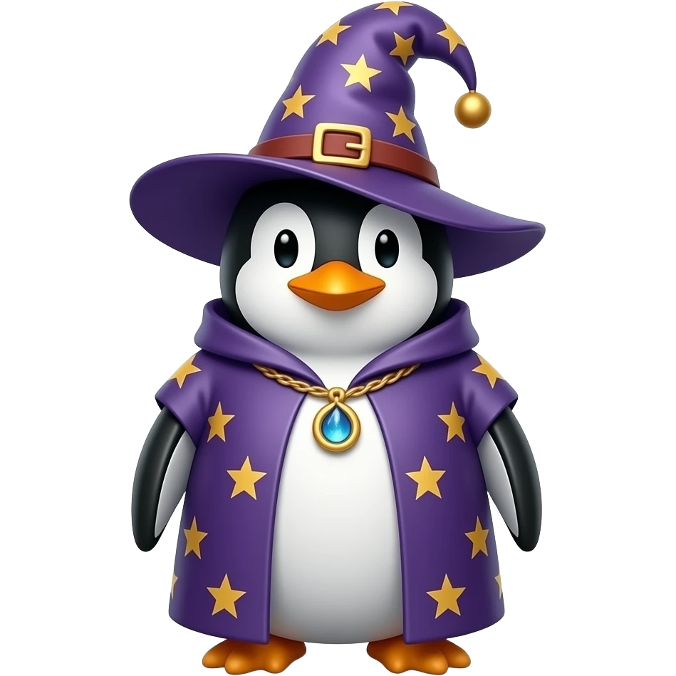 Penguin Wizard emoji