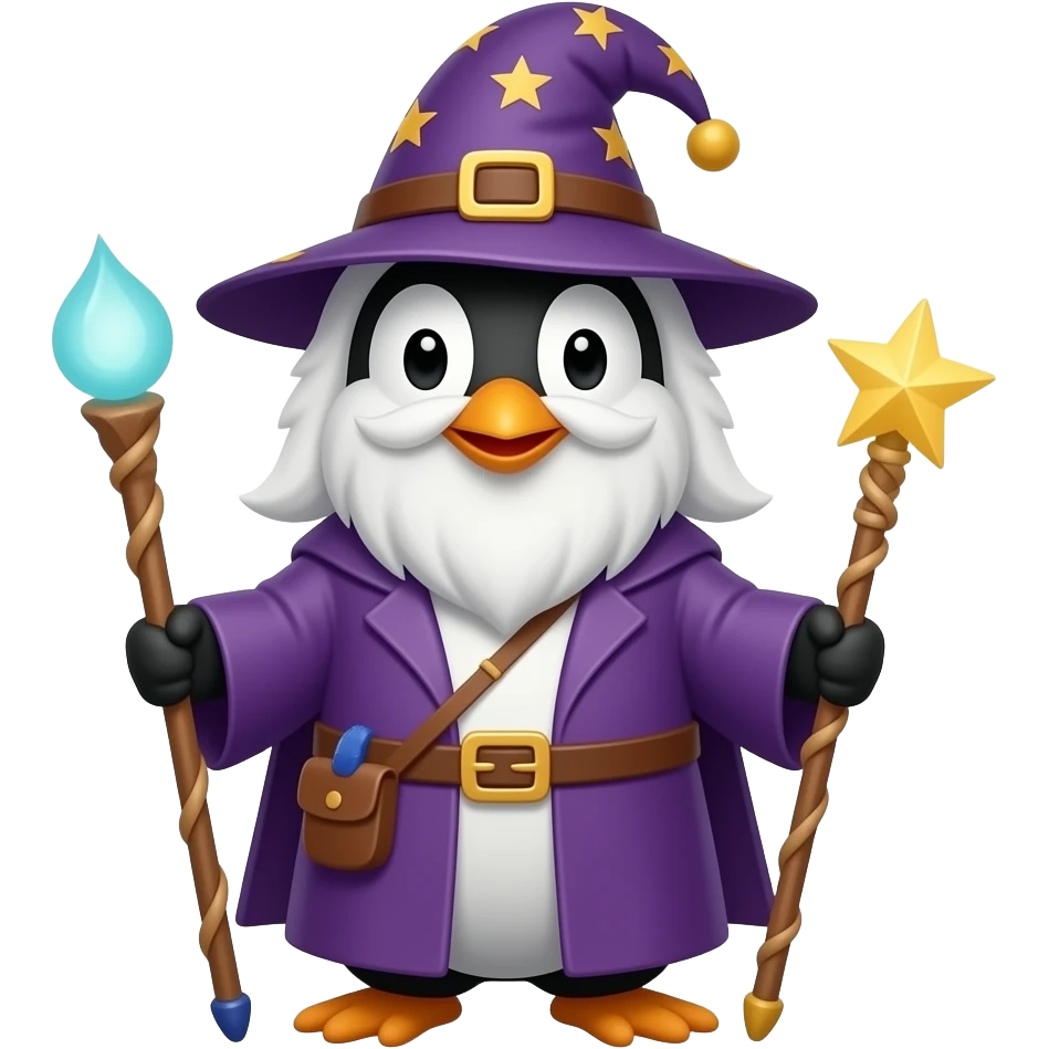 Penguin Wizard emoji