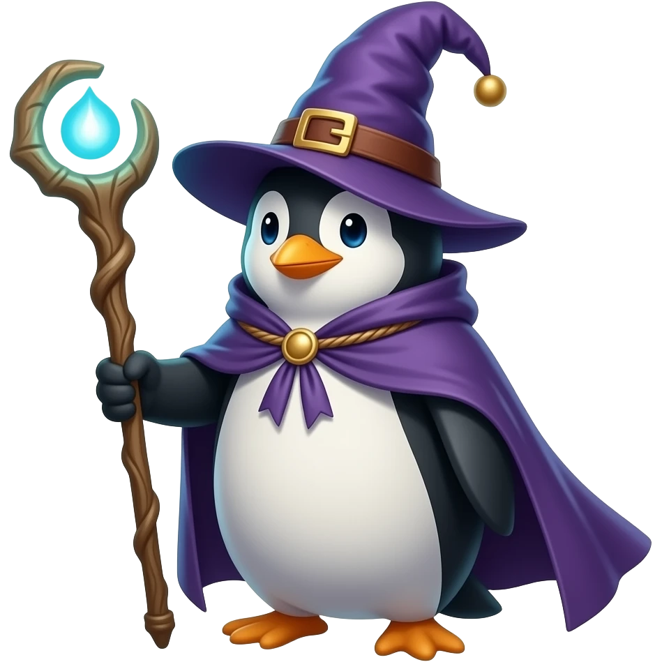 Penguin Wizard emoji