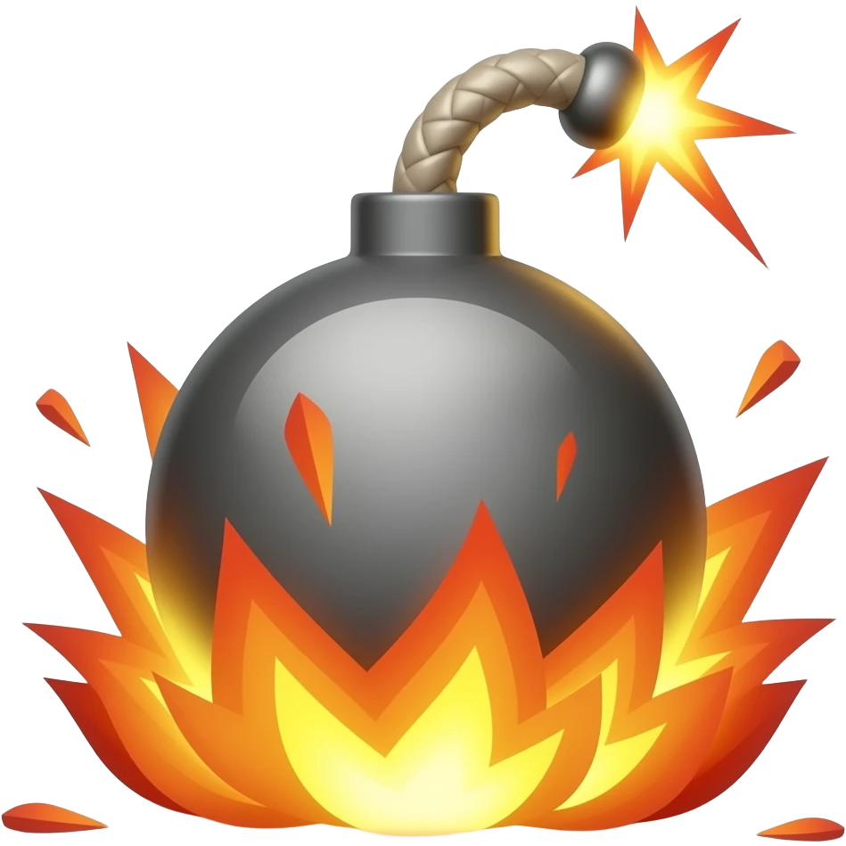 Bombs blasting emoji