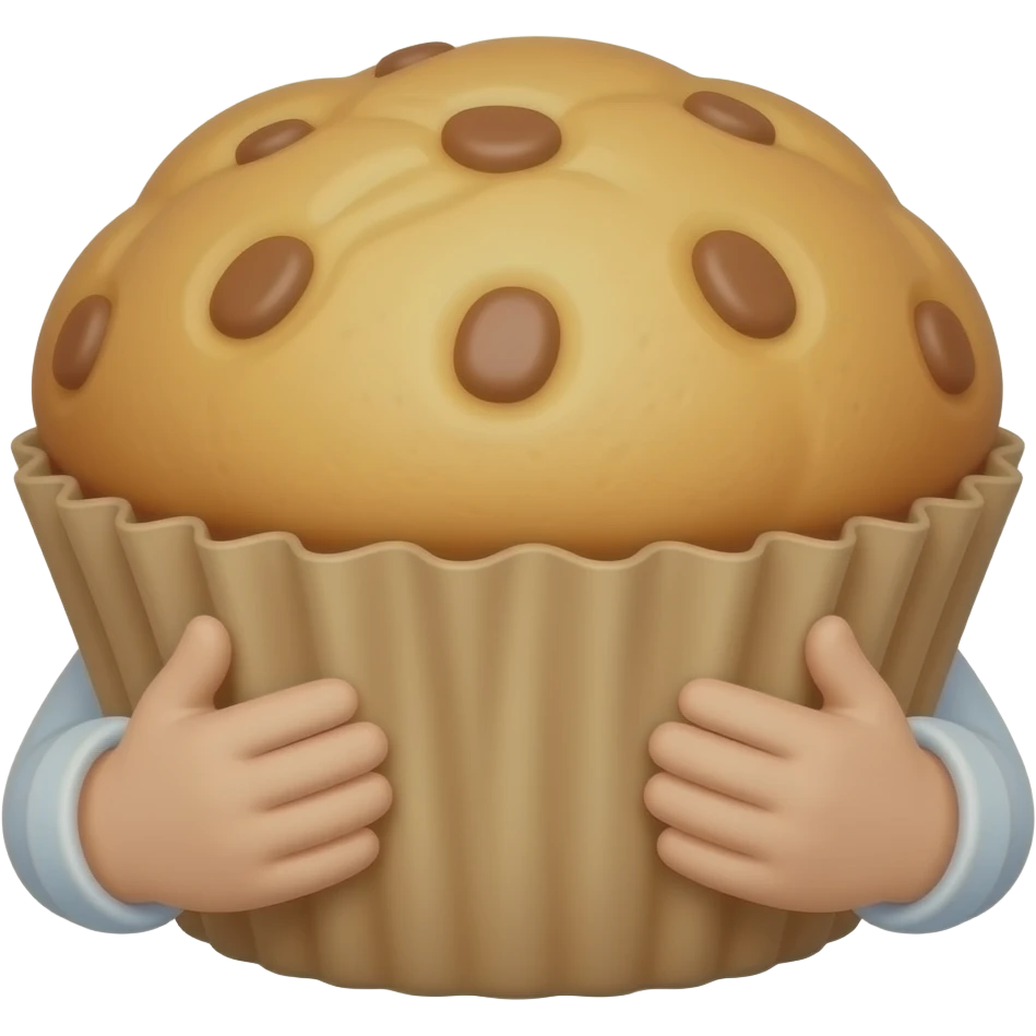 Muffin hug emoji