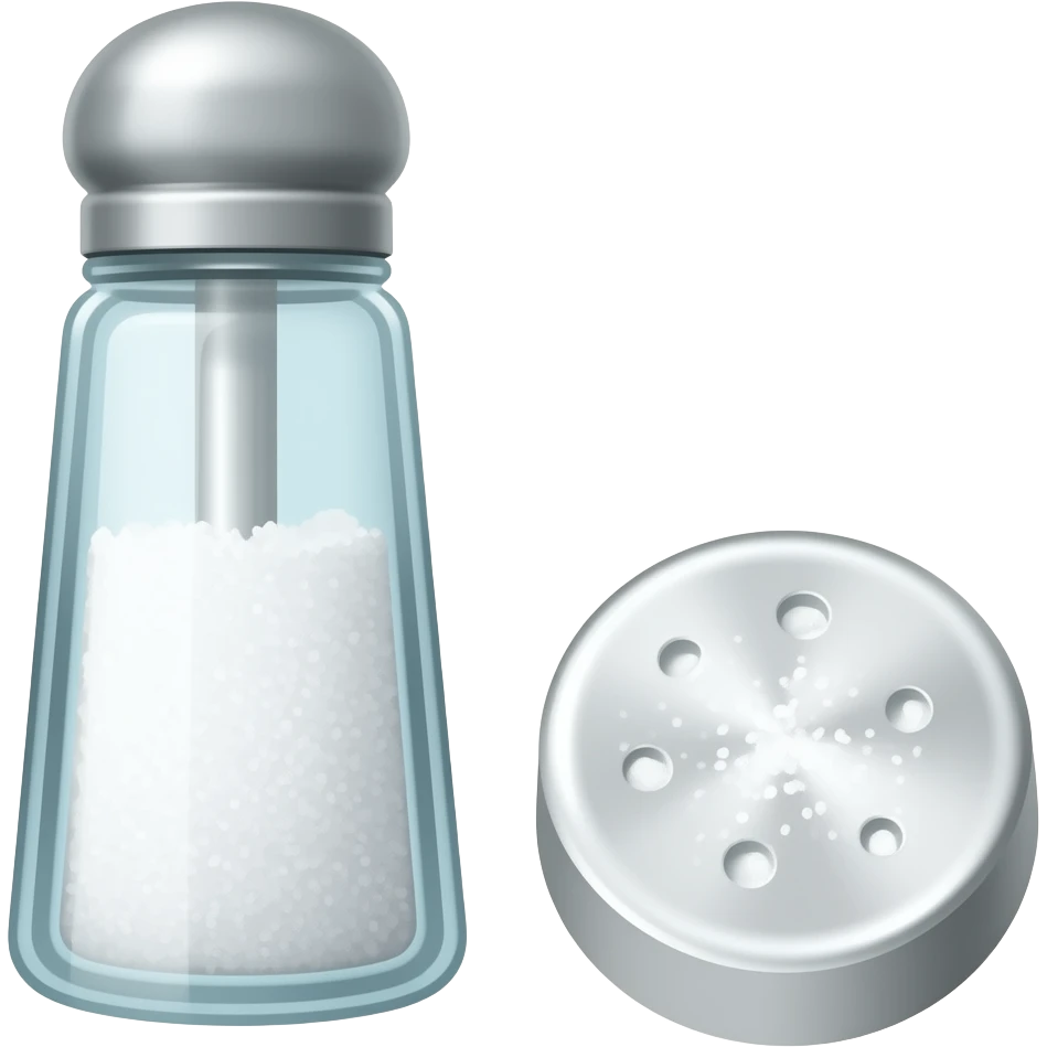 glass salt grinding tool white background with big salt and grounded ...