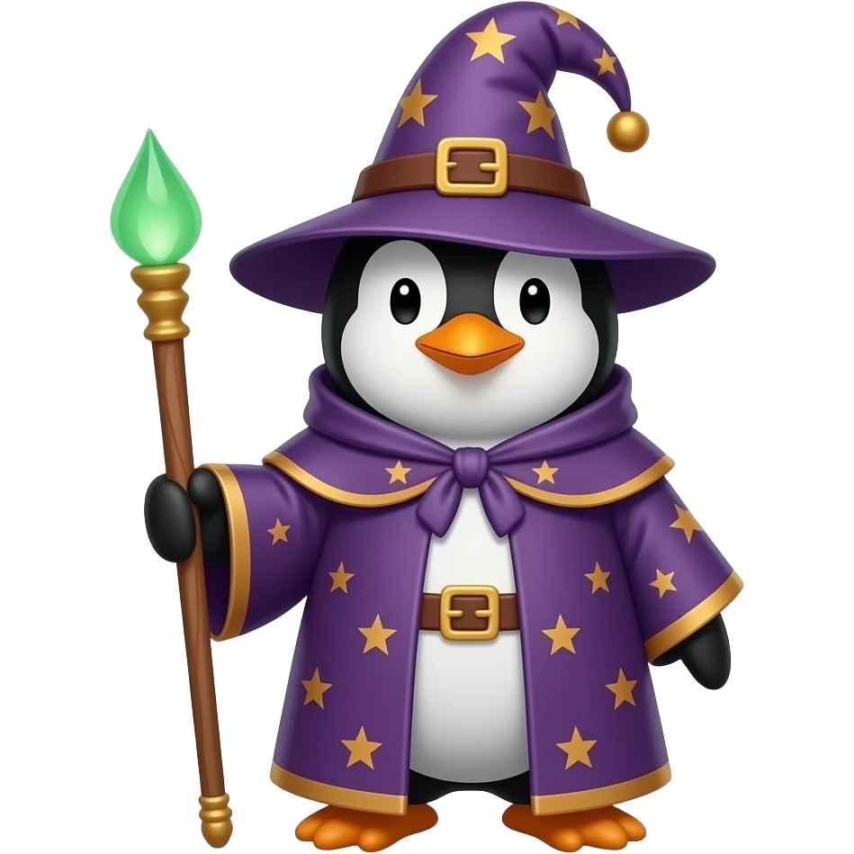 Penguin Wizard emoji