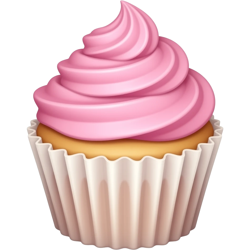 Cupcake with pink icing emoji