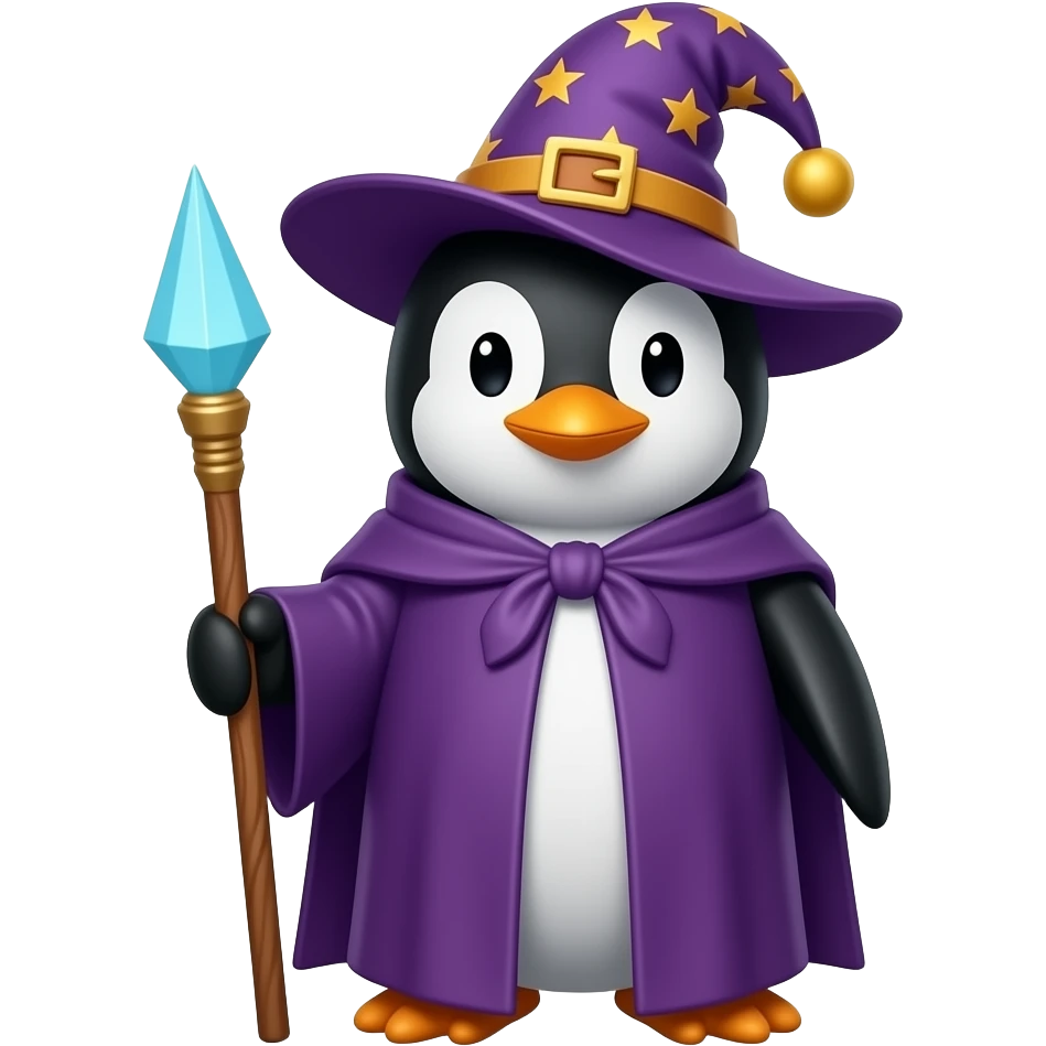 Penguin Wizard emoji