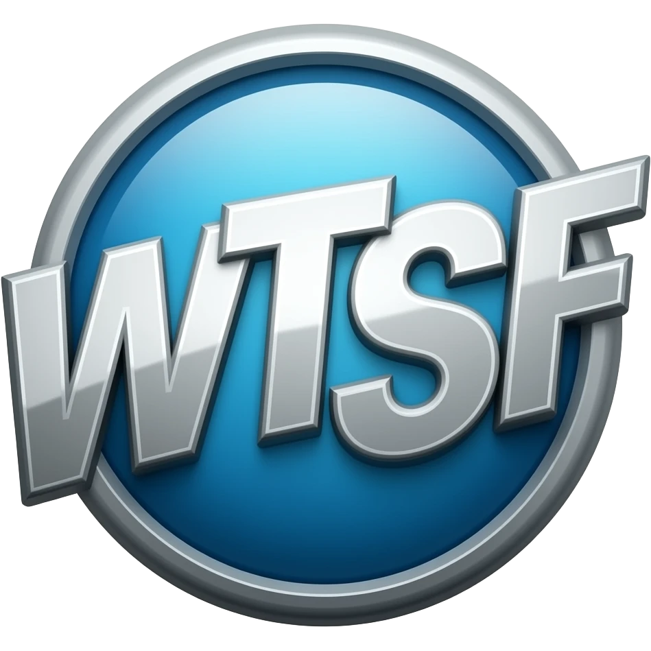 fake science lab logo with letters wtsf emoji