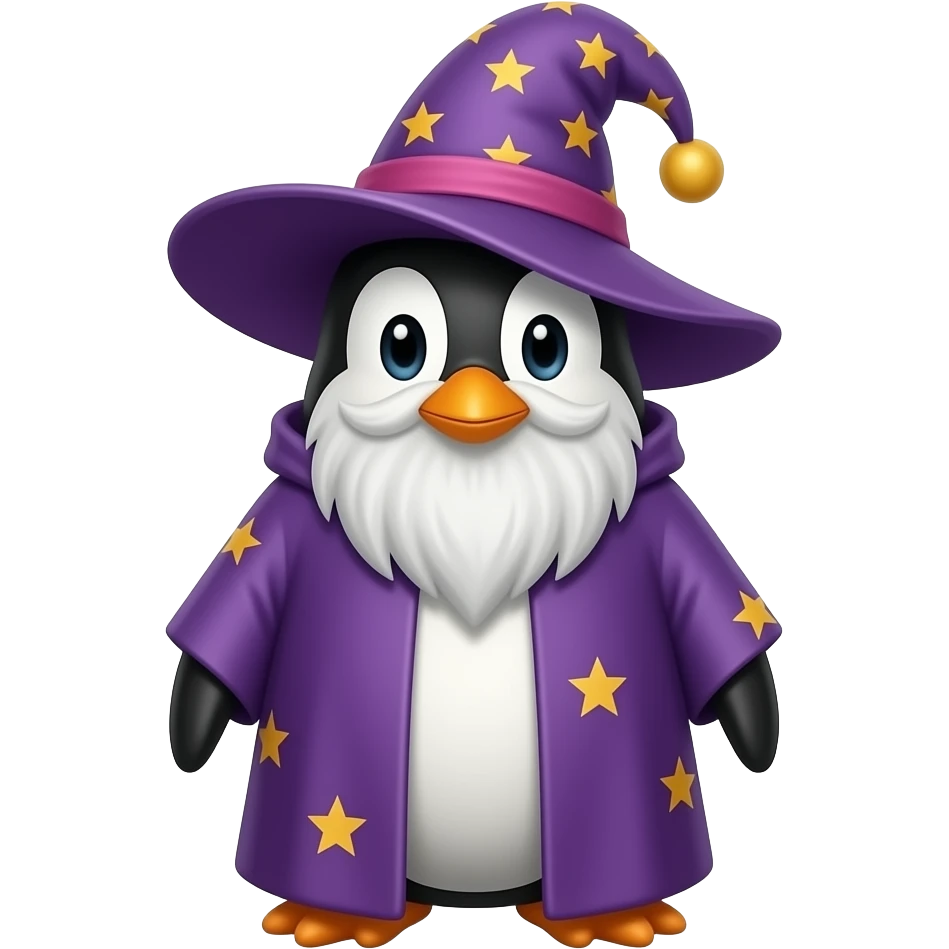 Penguin Wizard emoji