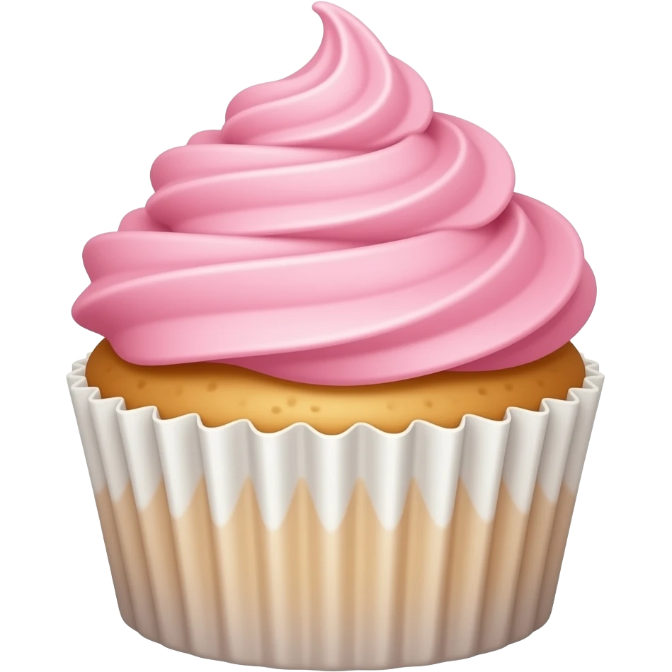 Cupcake with pink icing emoji