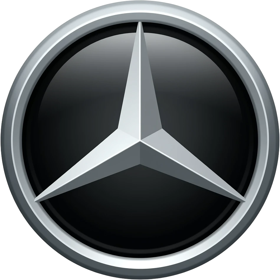 Mercedes logo with black background emoji