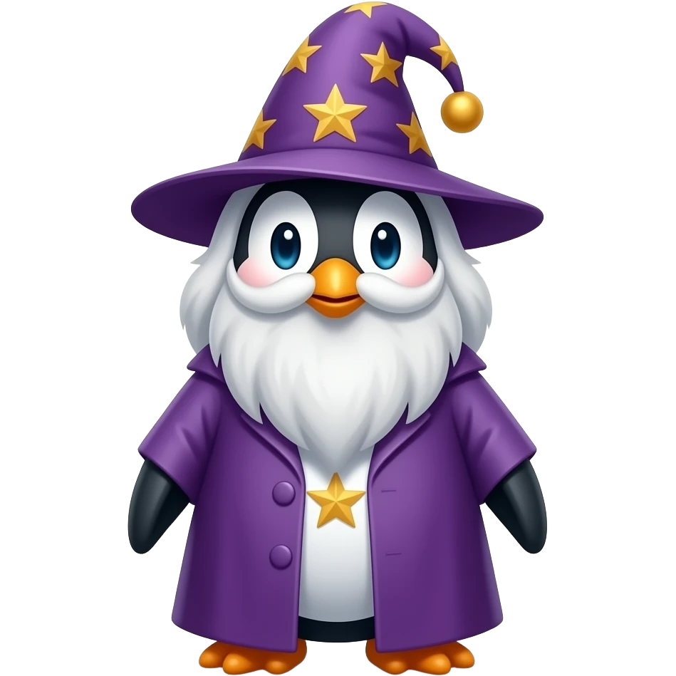 Penguin Wizard emoji