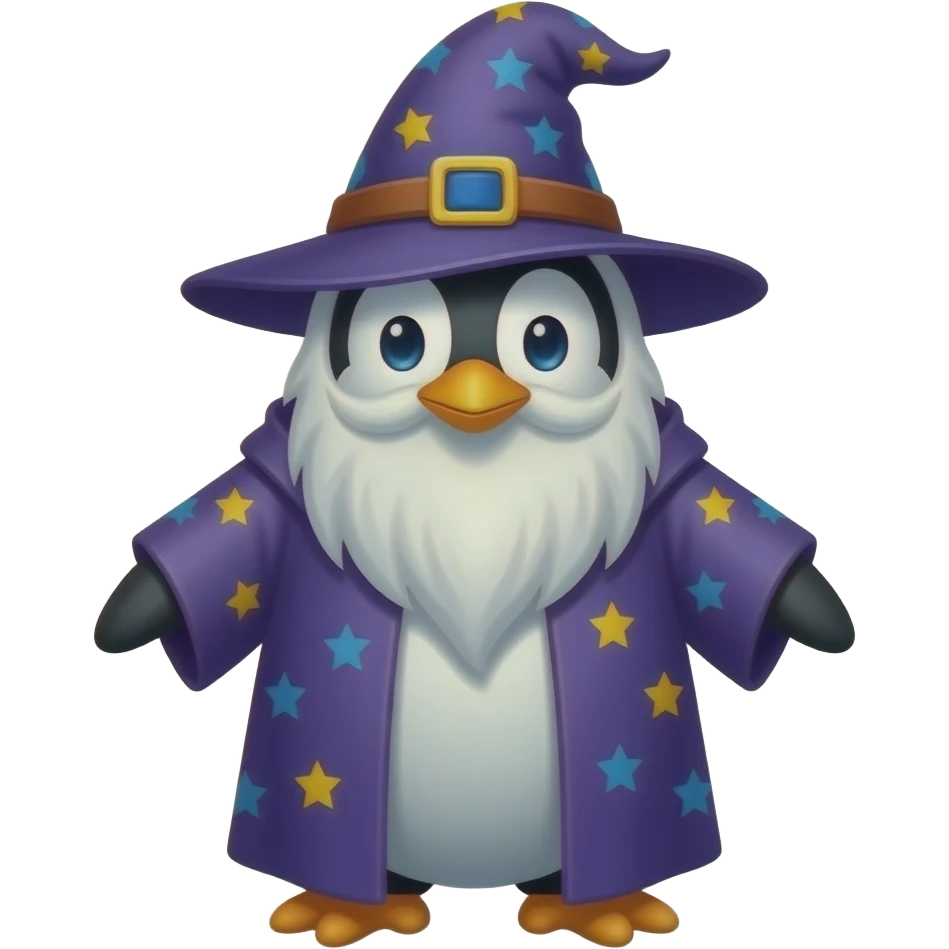 Penguin Wizard emoji