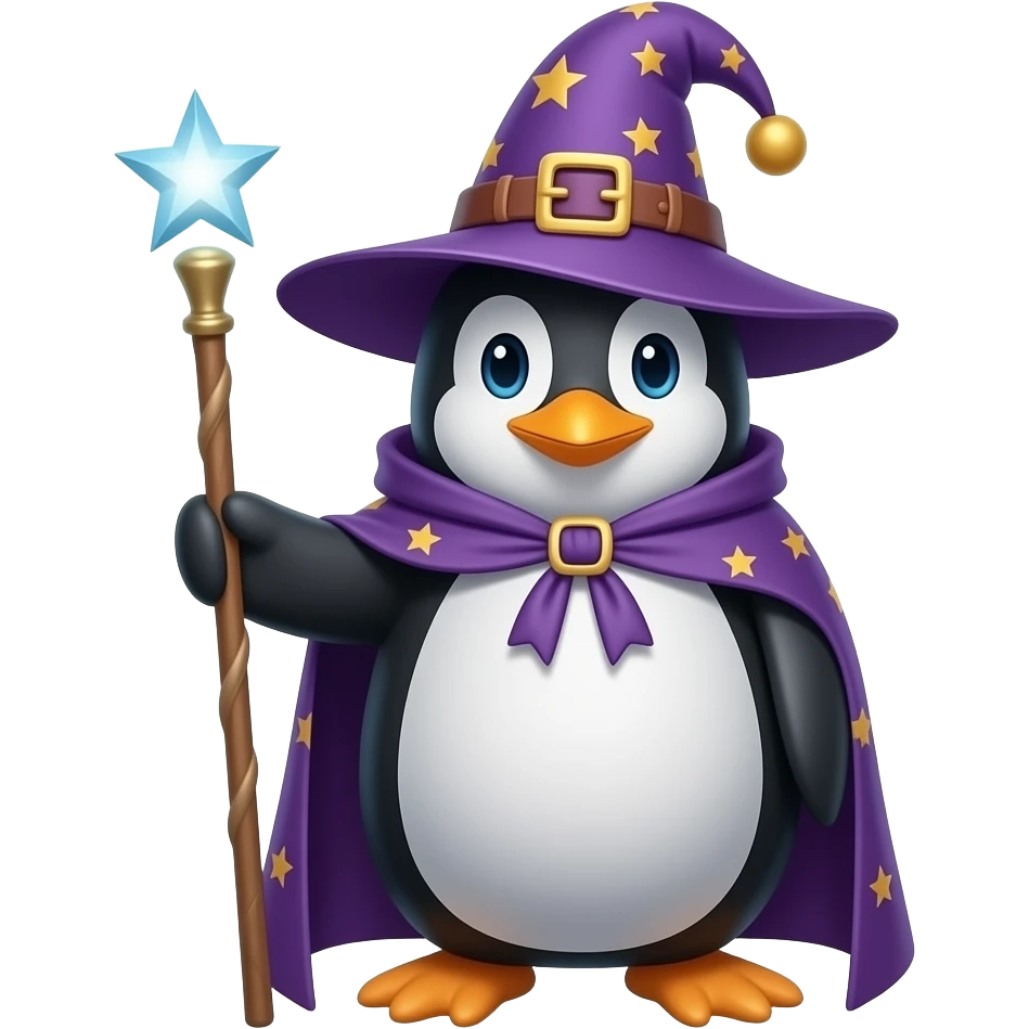 Penguin Wizard emoji