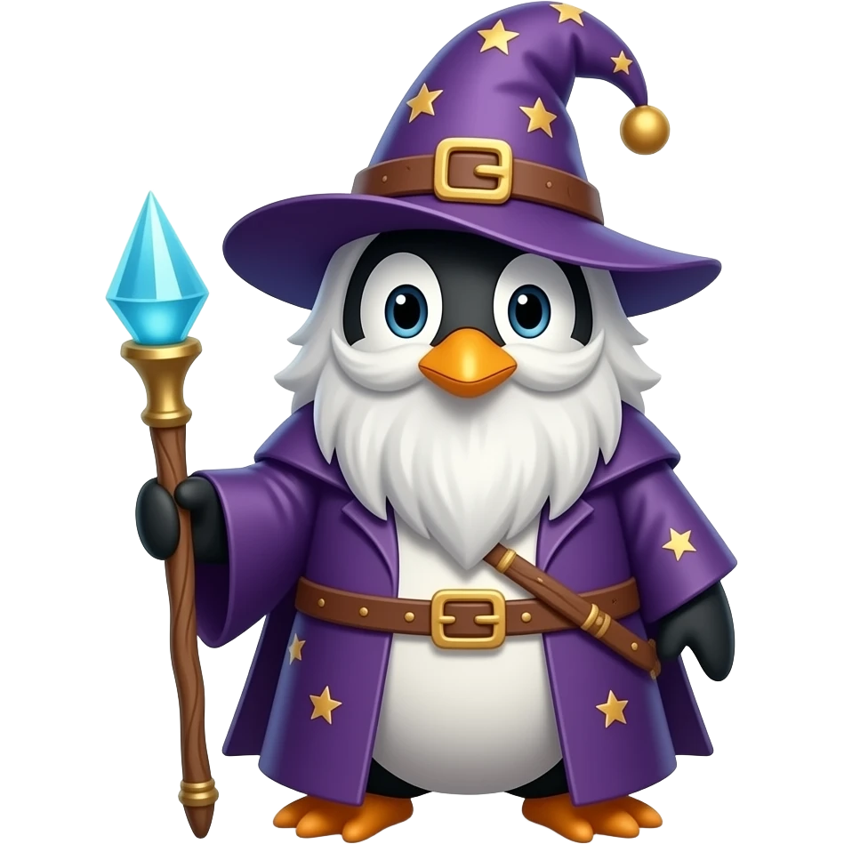 Penguin Wizard emoji