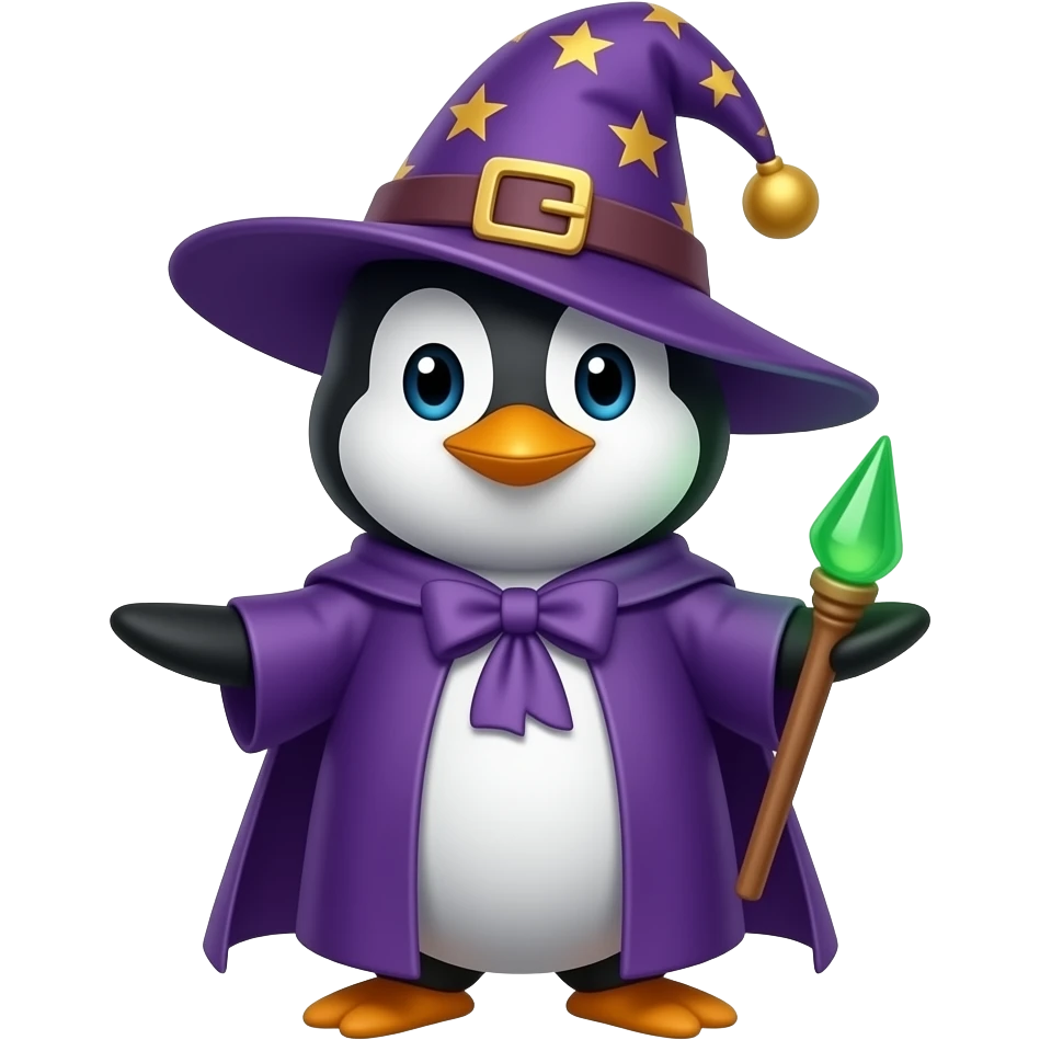 Penguin Wizard emoji