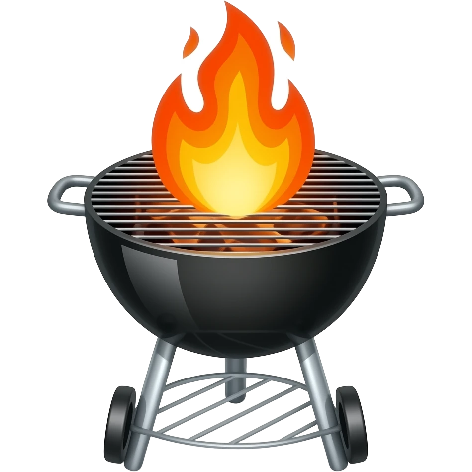 flaming barbeque emoji