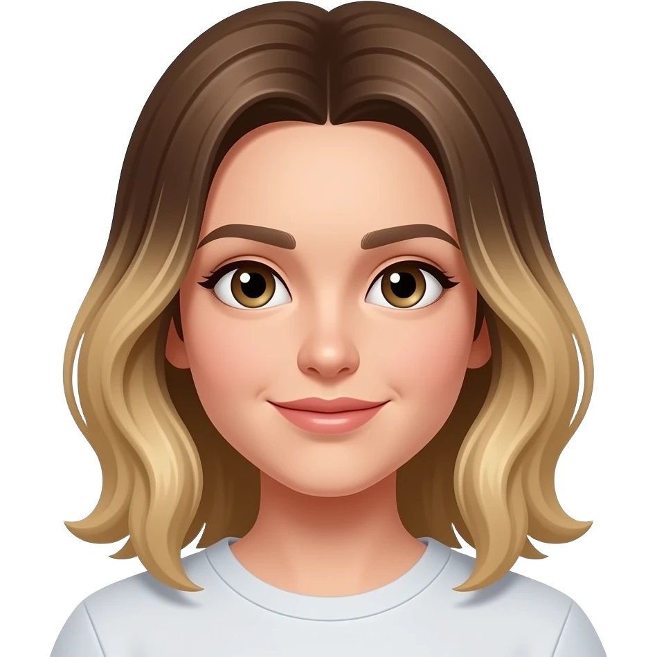Brown/blonde hair emoji