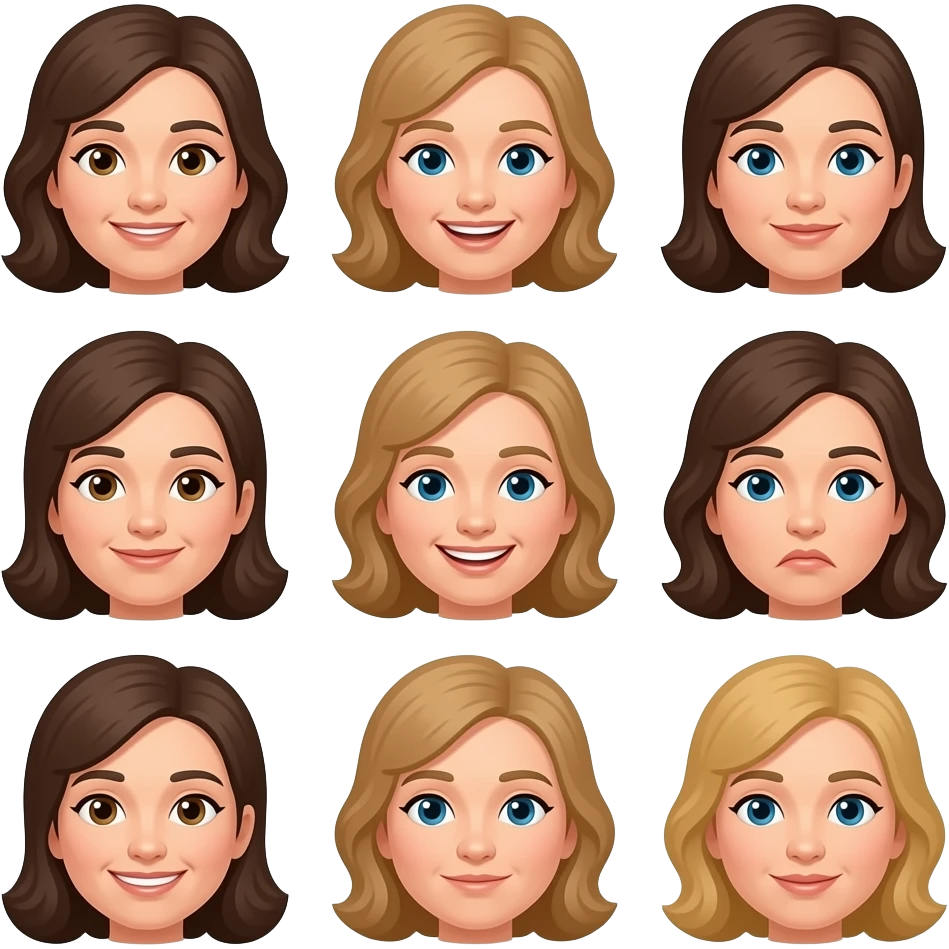 gawing 16-grid expression trend emoji