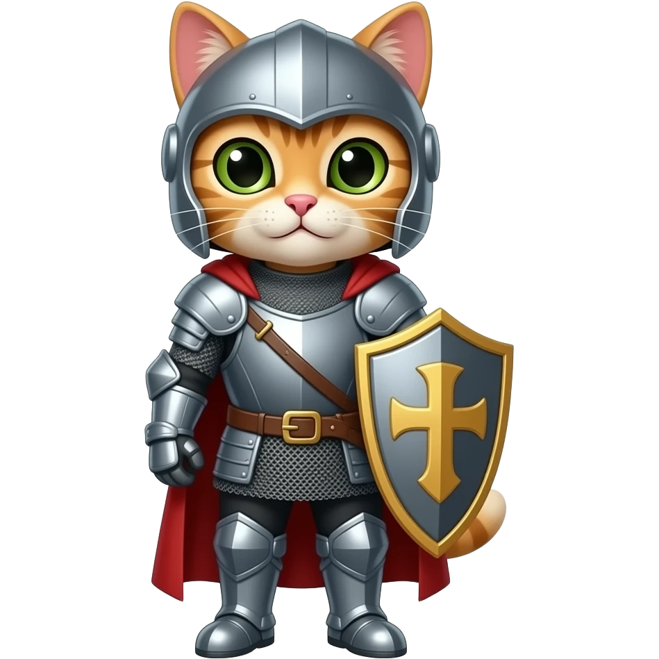 кіт  лицар в повний зріст emoji