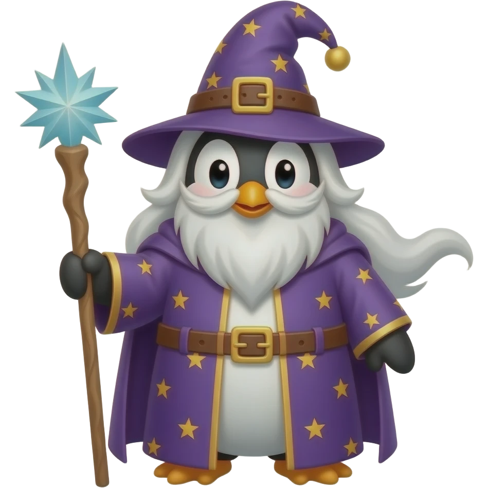 Penguin Wizard emoji