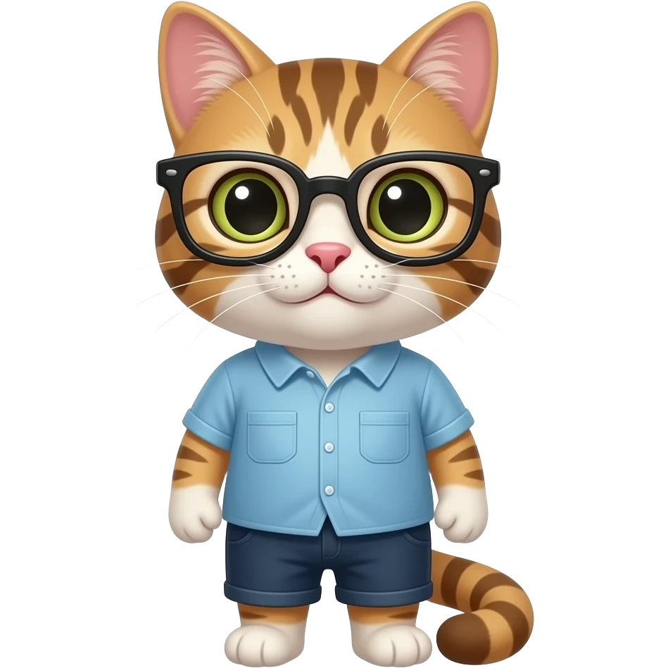 Cat wearing the boys glasses emoji