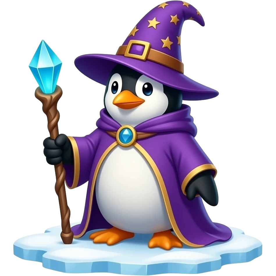 Penguin Wizard emoji