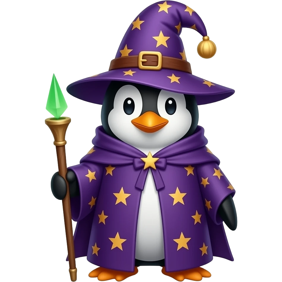 Penguin Wizard emoji