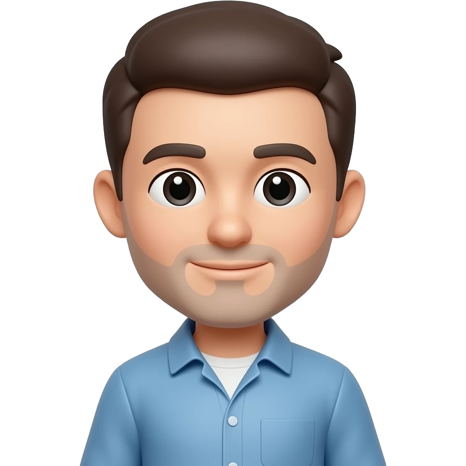 3D emoji-style avatar portrait of a single person, front-facing and centered,memoji style emoji