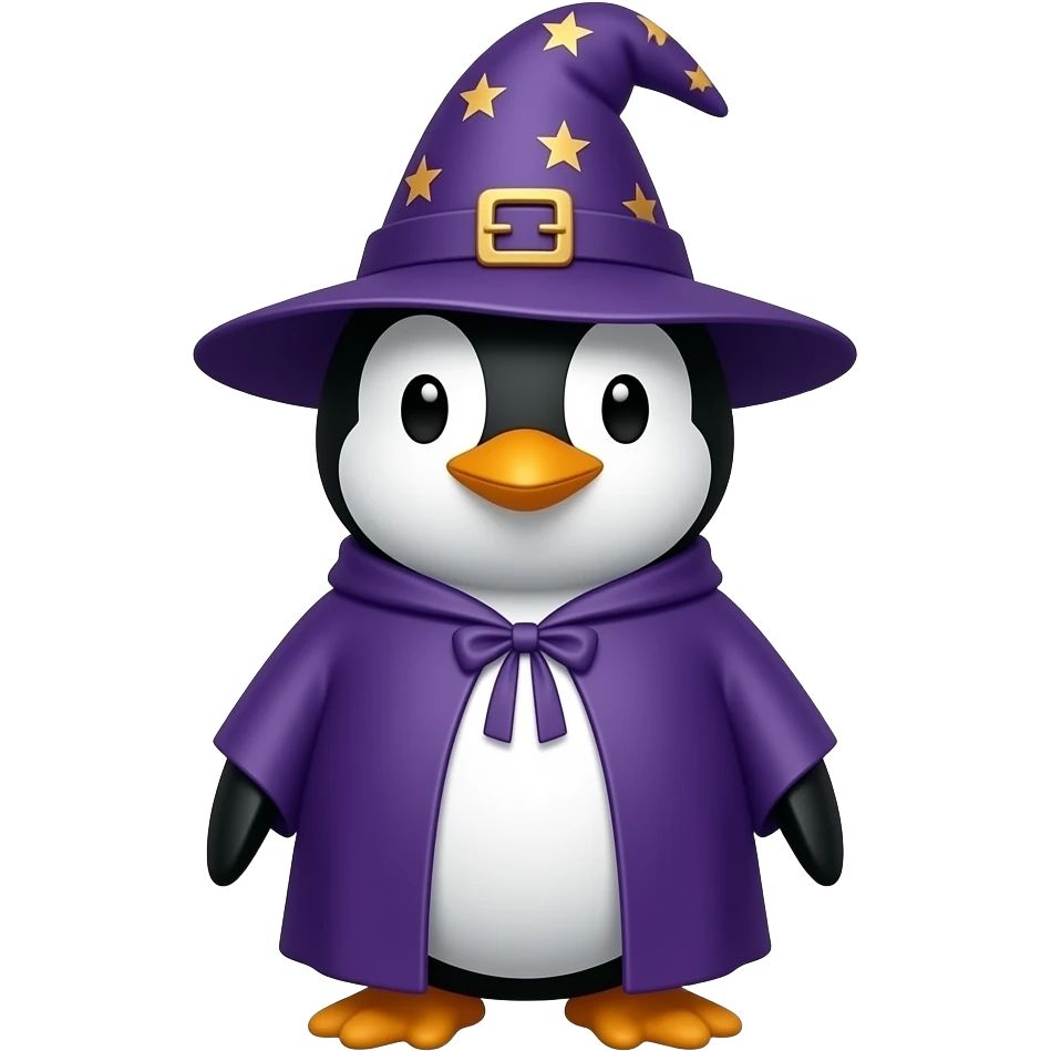 Penguin Wizard emoji
