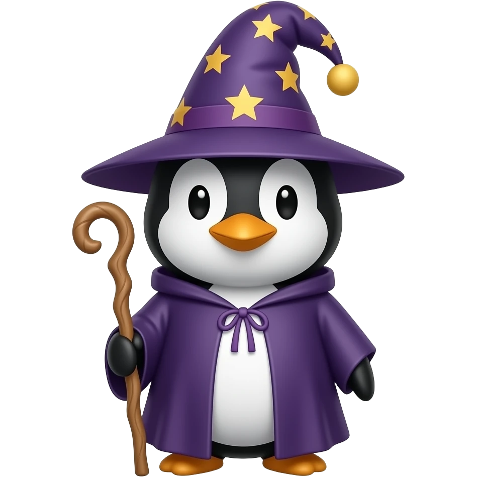 Penguin Wizard emoji