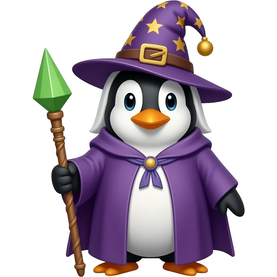 Penguin Wizard emoji