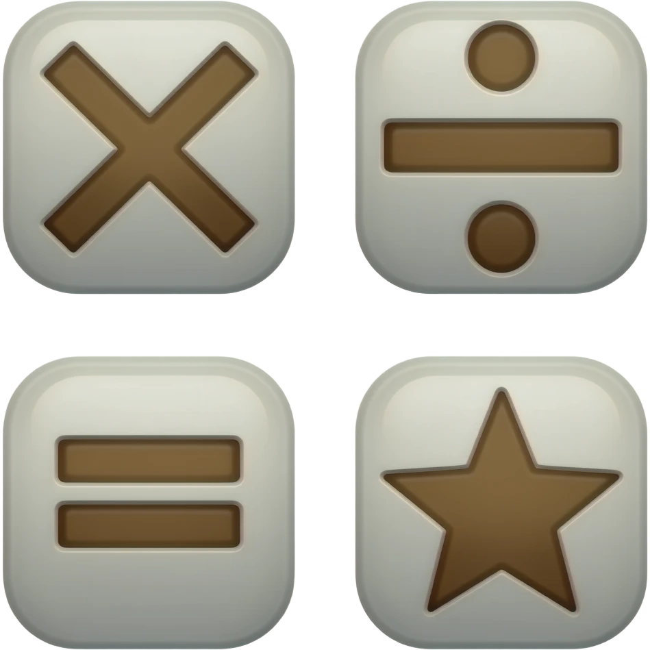 ➕️❎️➗️🟰#️⃣*️⃣➖️ emoji
