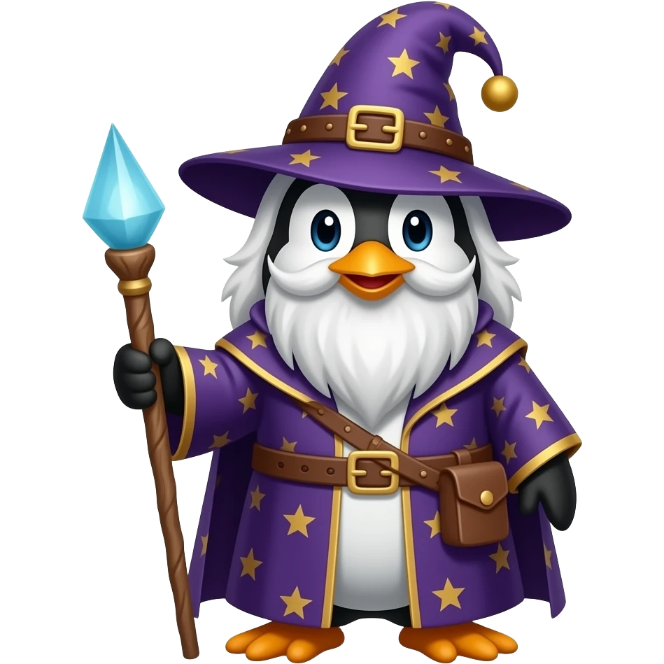 Penguin Wizard emoji