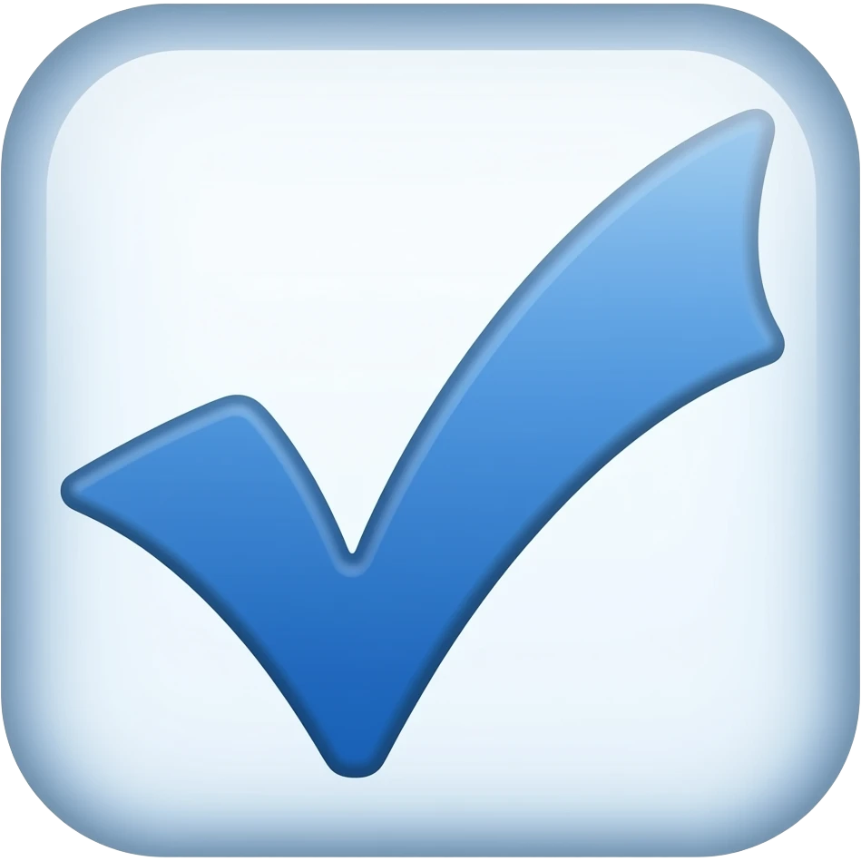 Blue tick verified emoji