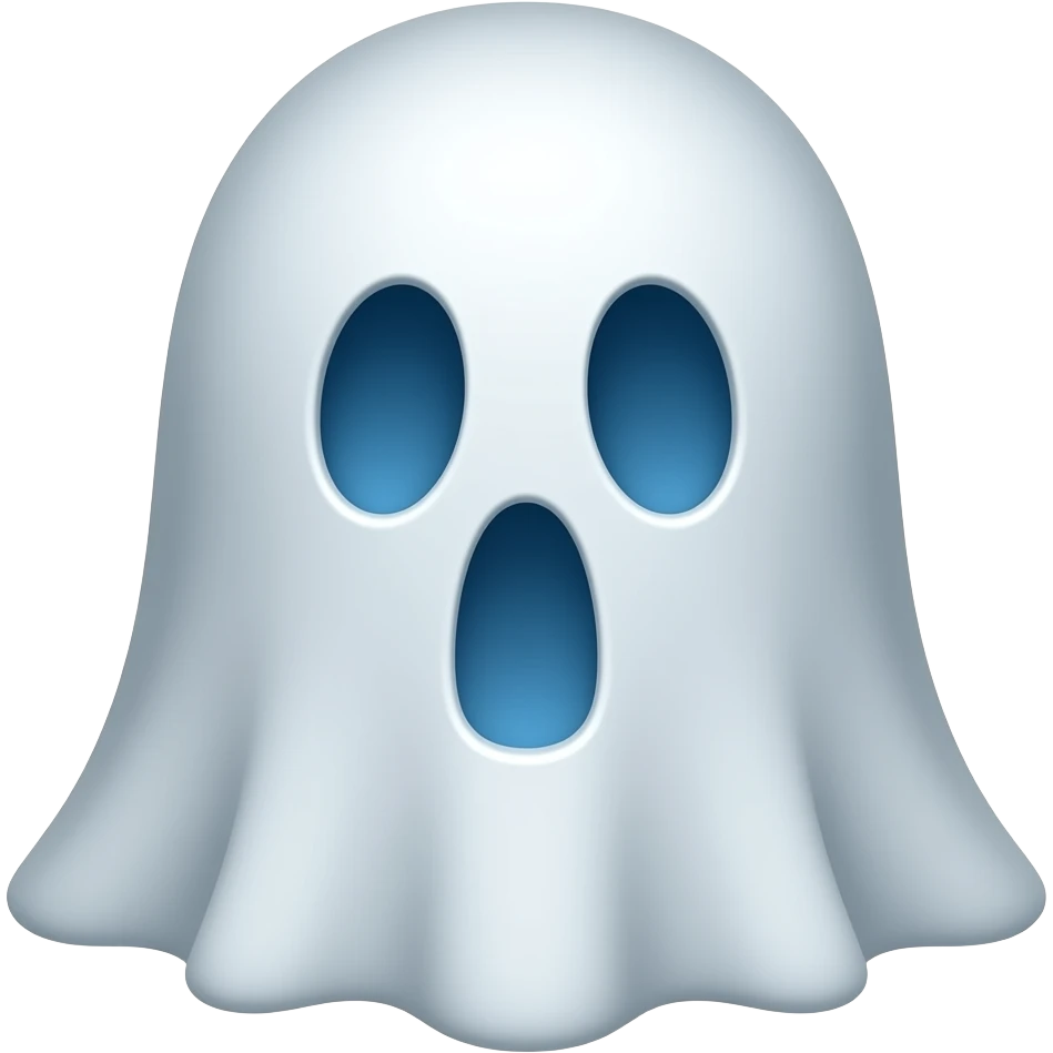 un fantôme au visage bleu emoji