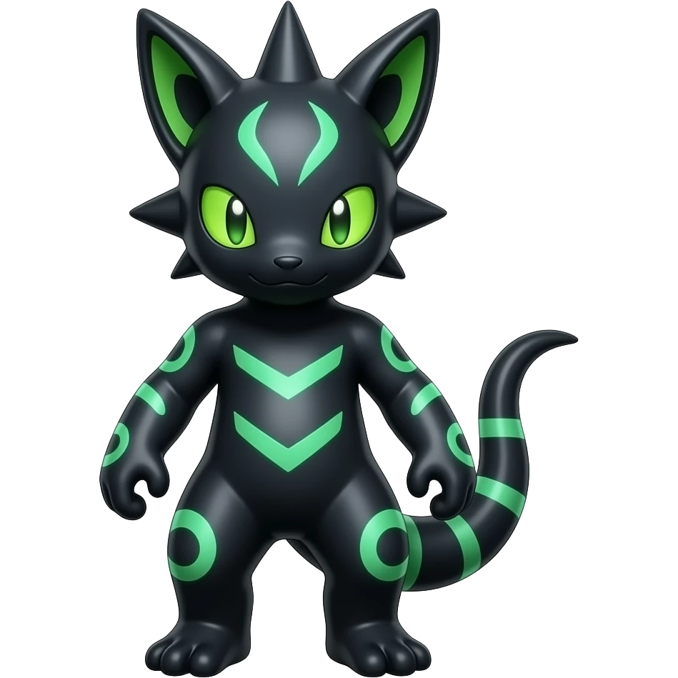 Shiny edgy spiky oily black with neon-markings Salandit-Salamence-Ekans-Seviper-Rapidash-Salazzle-Fakemon-hybrid emoji