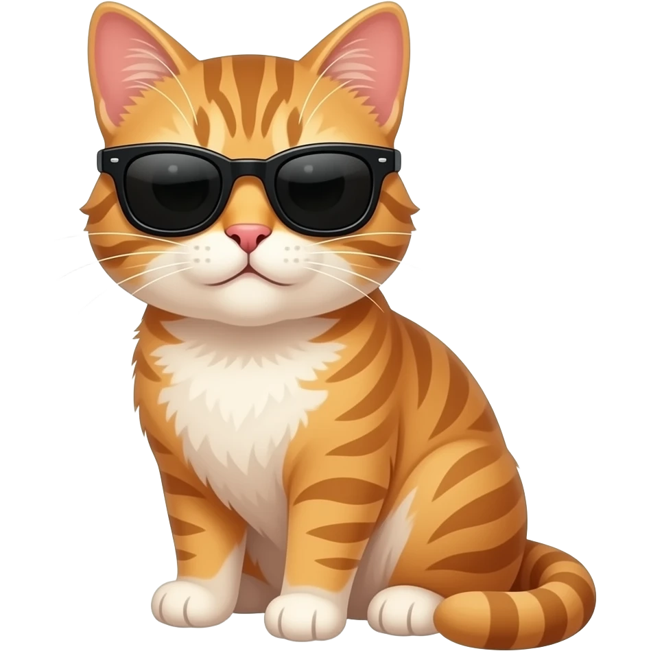 Cat wearing sunglasses emoji