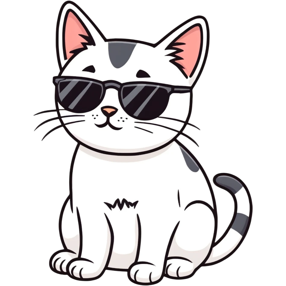 Cat with sunglasses emoji