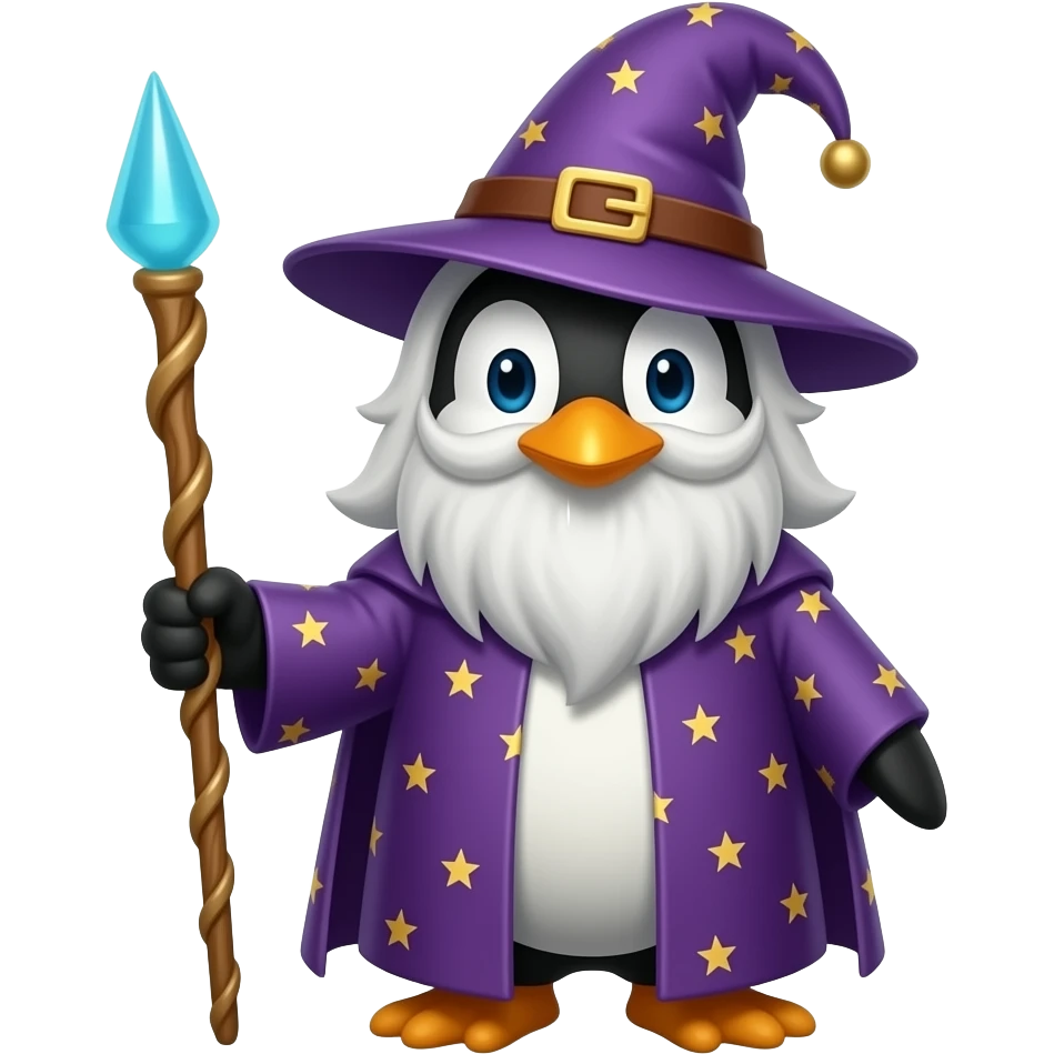 Penguin Wizard emoji