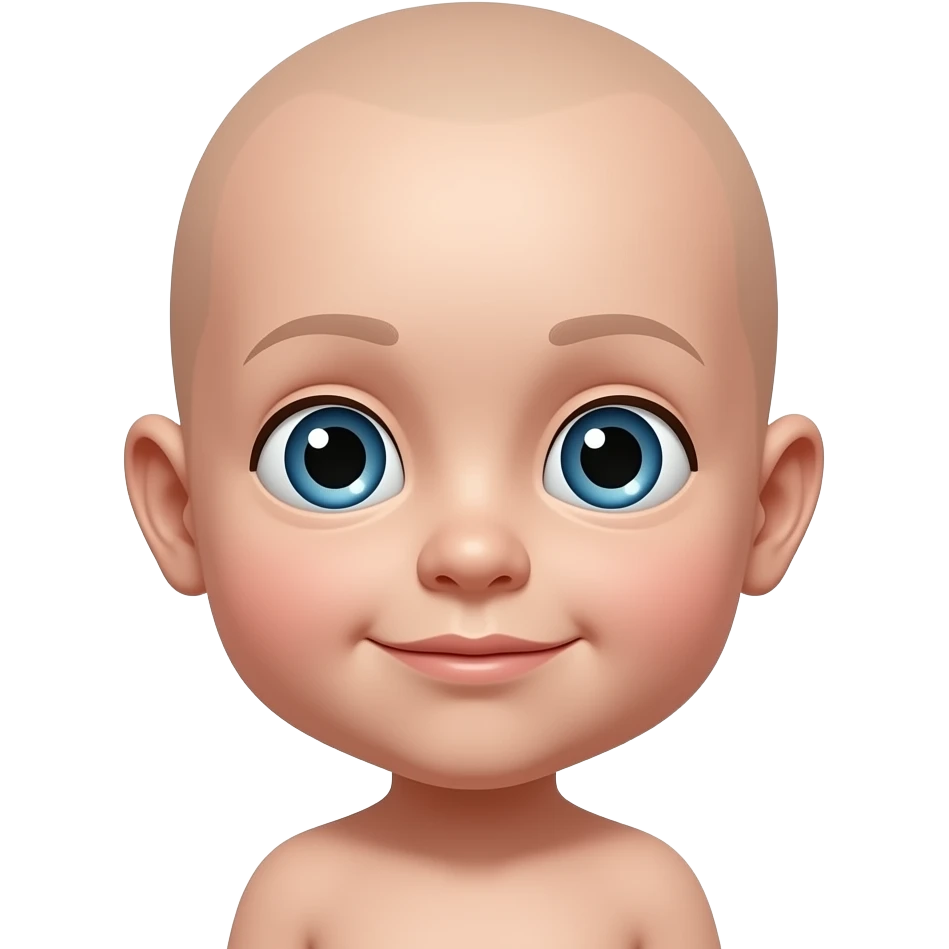 bald white baby with a big ass head emoji