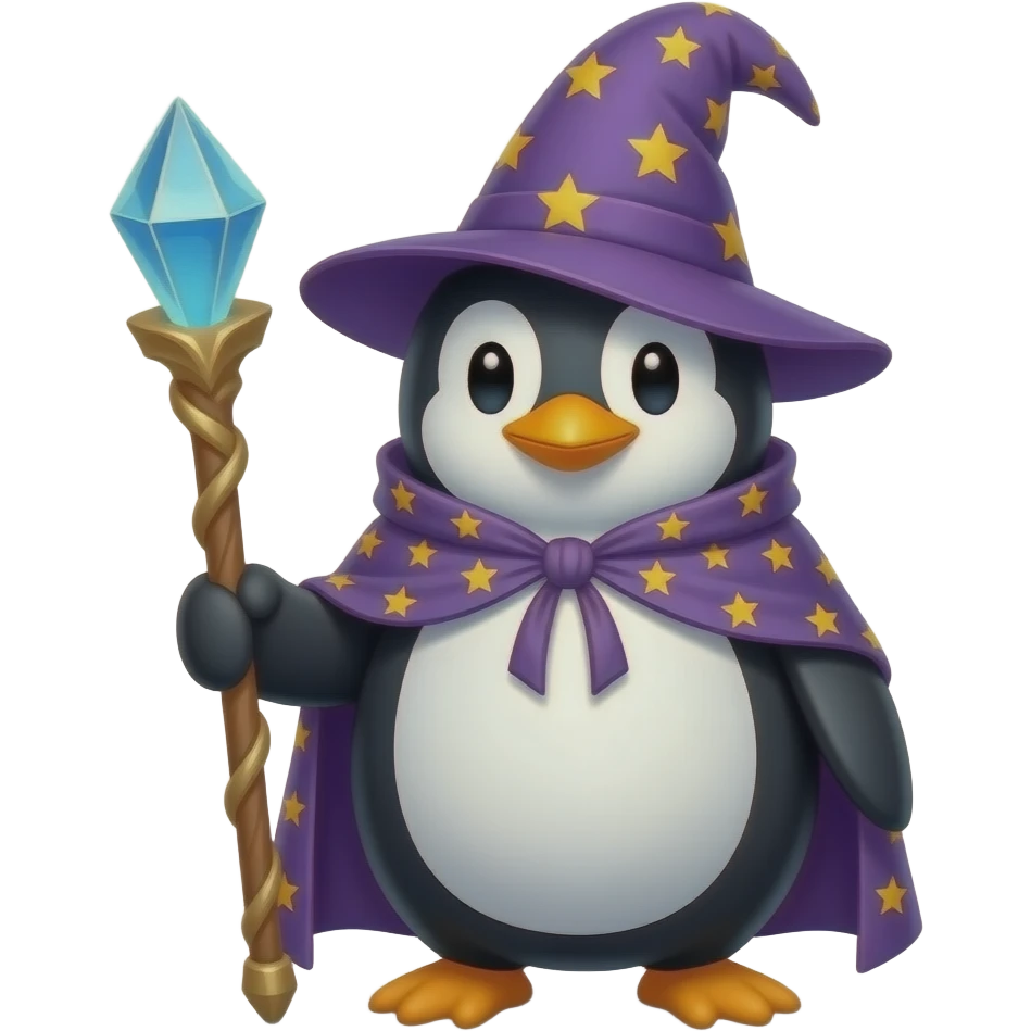 Penguin Wizard emoji