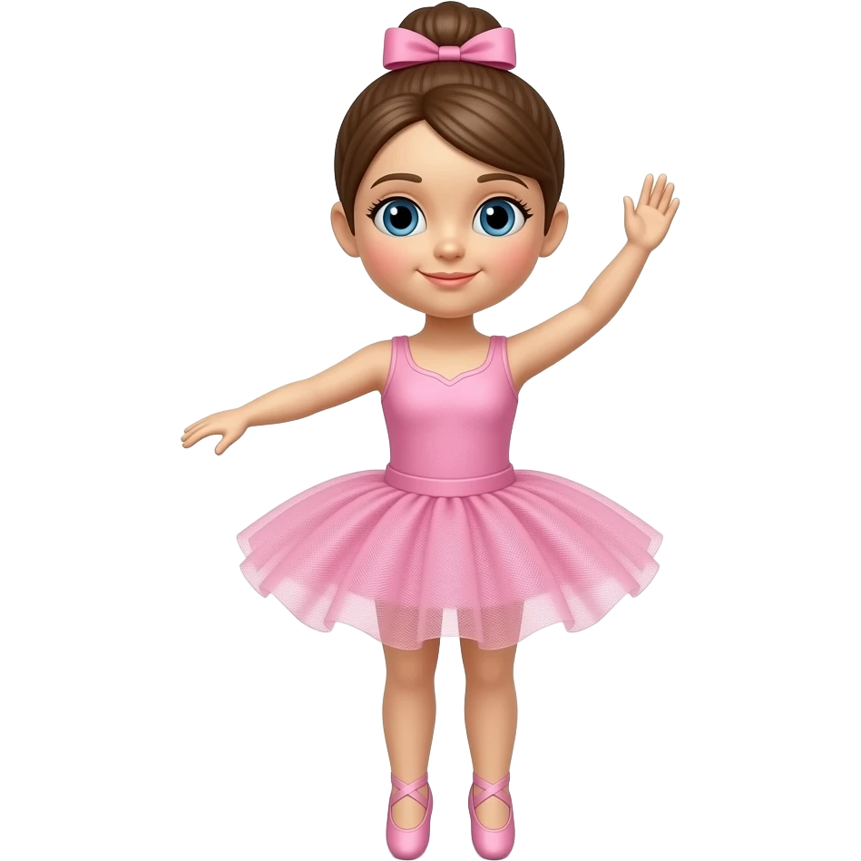 Cute ballerina puppet emoji