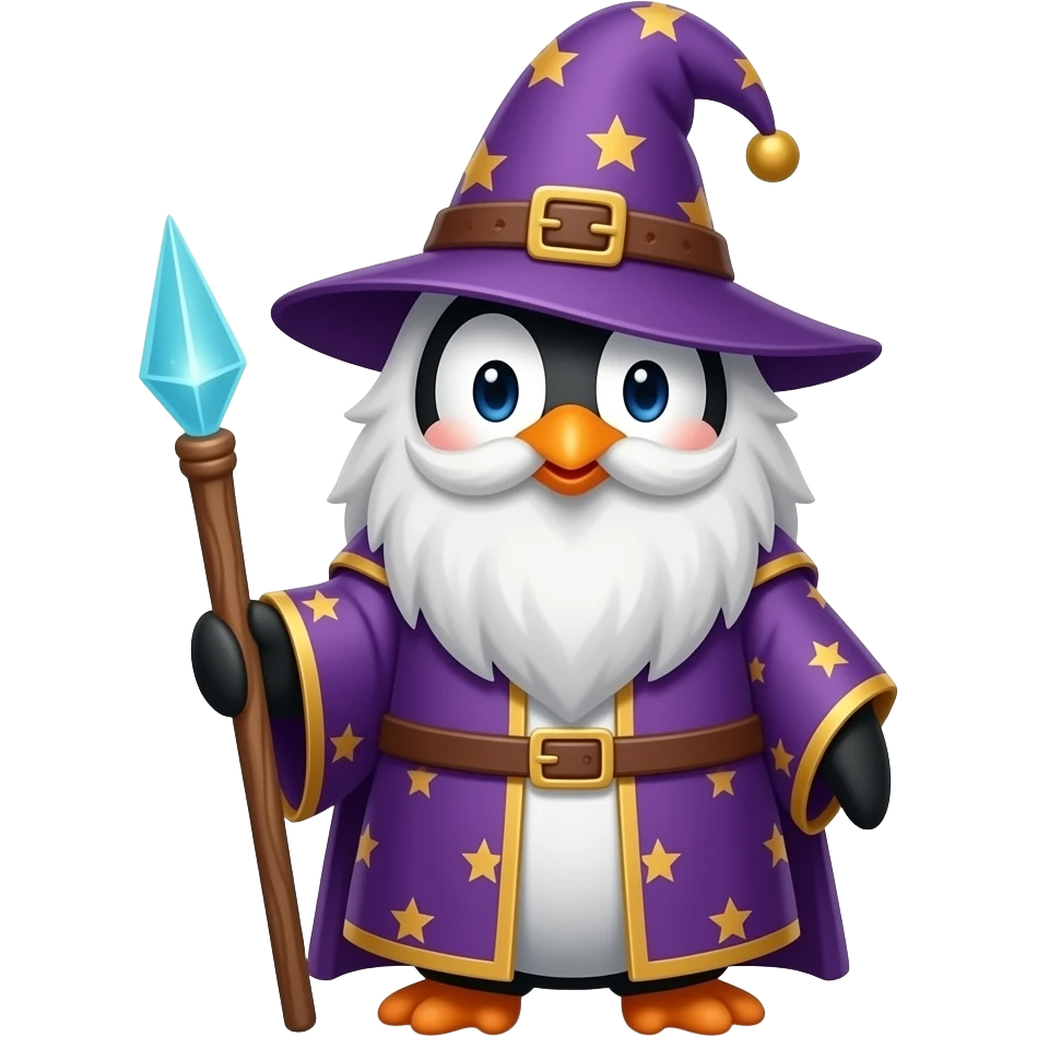 Penguin Wizard emoji