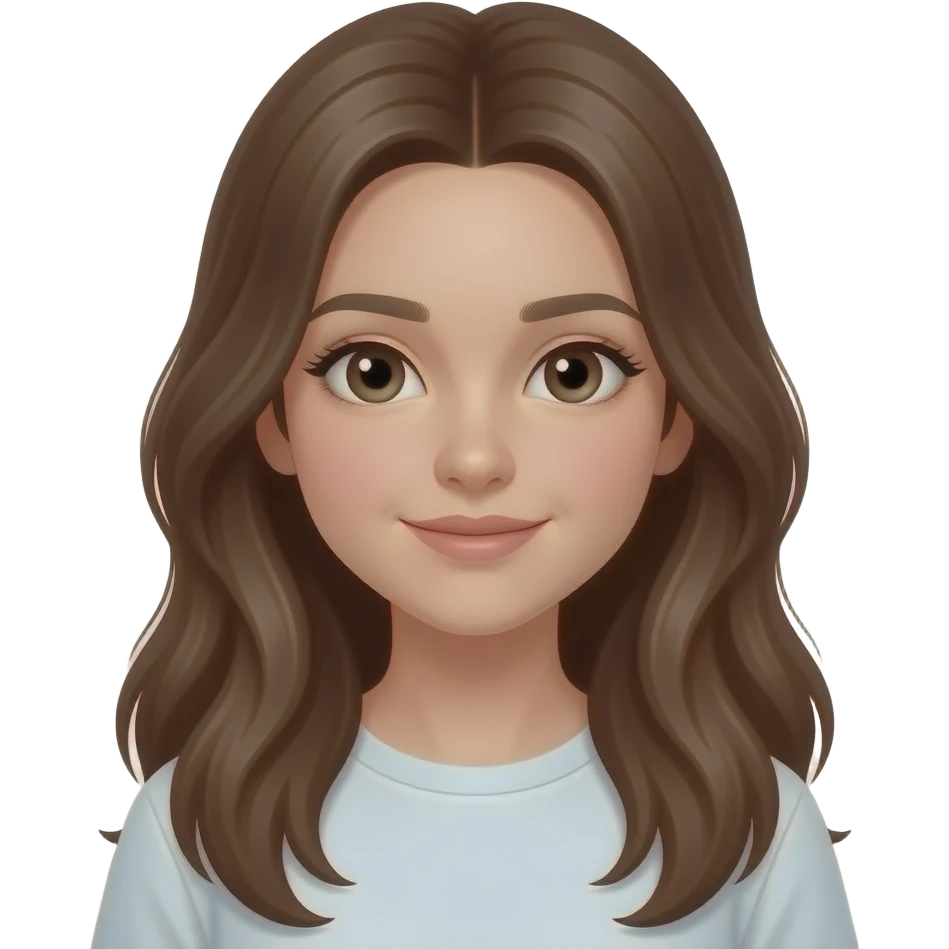 niña de 14 años muy muy guapa con el pelo largo emoji