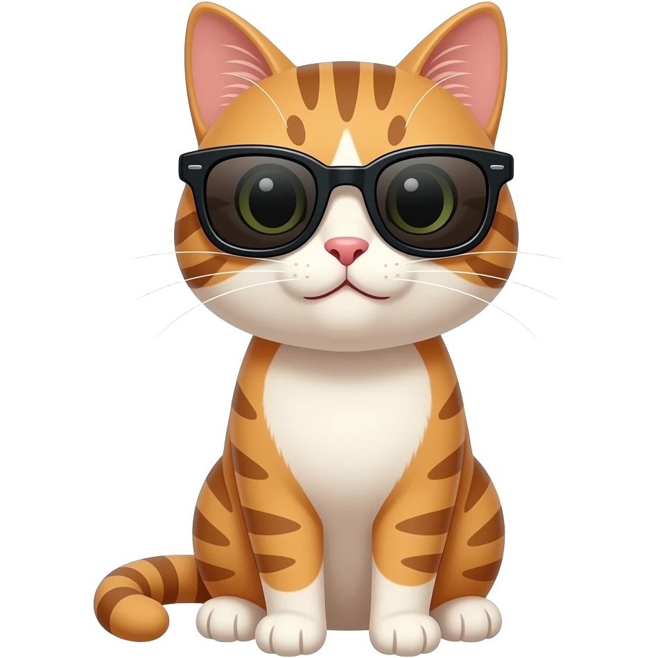Cat wearing sunglasses emoji