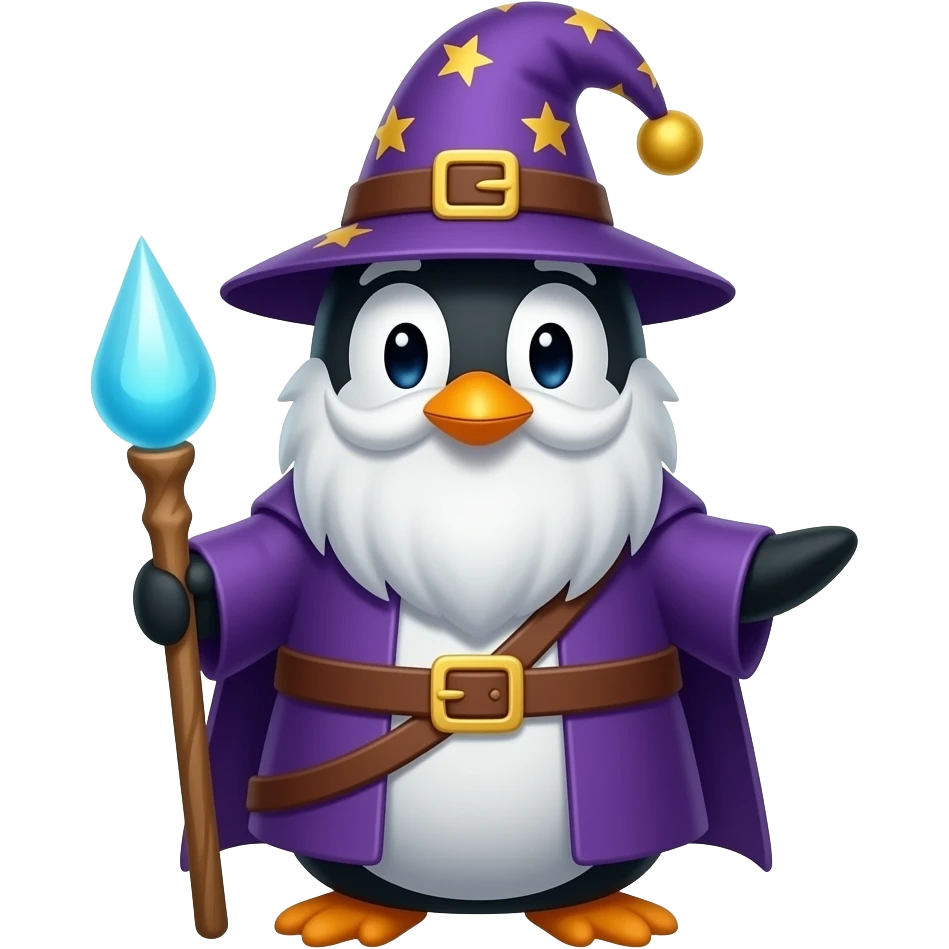 Penguin Wizard emoji