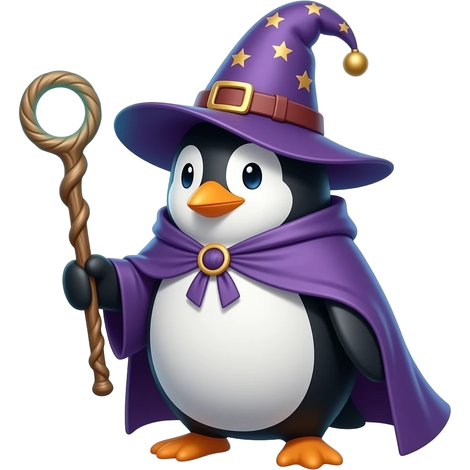Penguin Wizard emoji