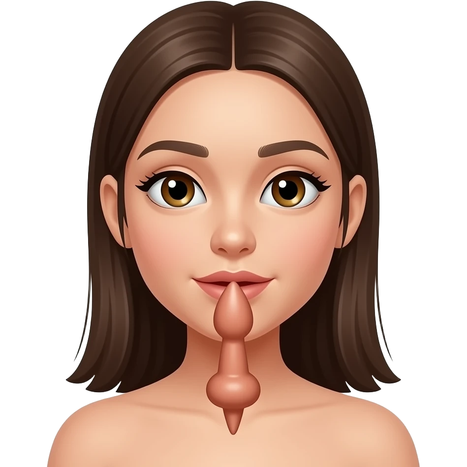naked girl has a dildo inside her emoji