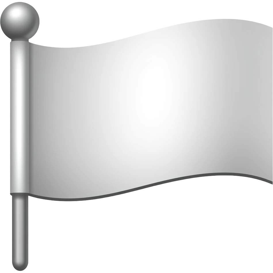 White flag with round push pin on it emoji